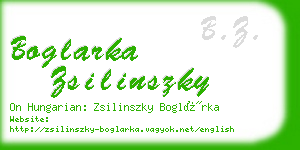 boglarka zsilinszky business card